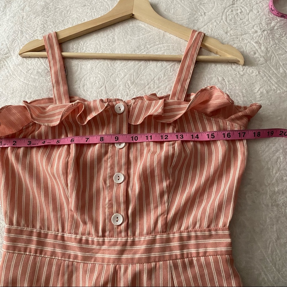 Pink + White Ruffle Chest Romper - Picture 7 of 12